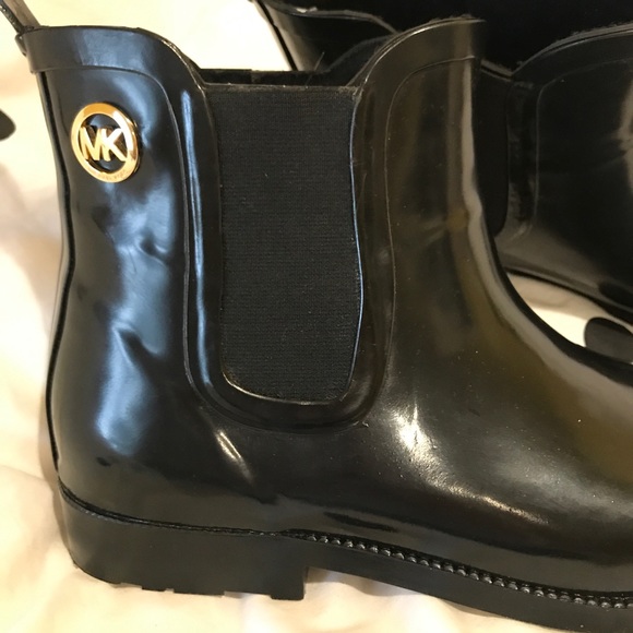 Michael Kors Black Rain Booties - Picture 3 of 8